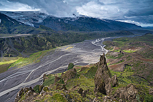 山,山脊,火山,冰岛,高地,冰岛南部,欧洲