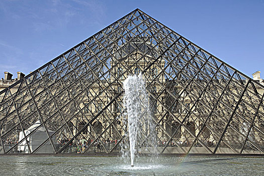 卢浮宫金字塔,巴黎,法国,欧洲