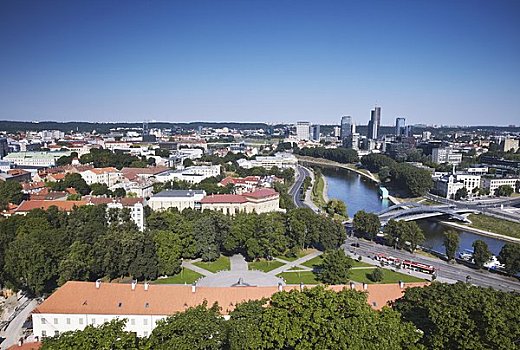 立陶宛,维尔纽斯,新城,商务区,背景