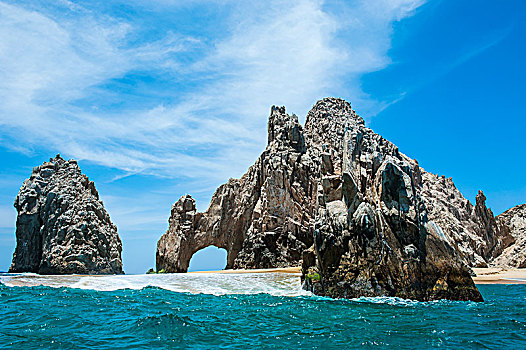拱形,卡波圣卢卡斯,岩石构造,天涯,洛斯卡沃斯,下加利福尼亚州,墨西哥,中美洲