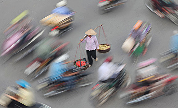 街景,河内,越南,亚洲