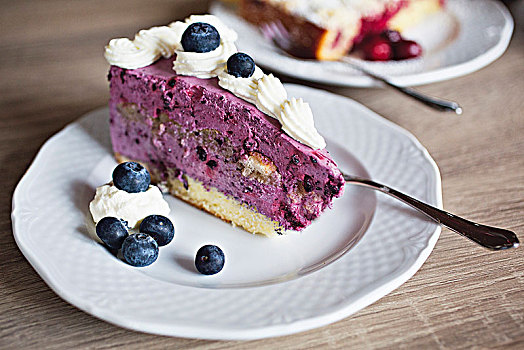 蓝莓蛋糕,奶油