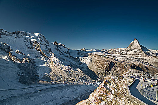 山,戈尔内格拉特,策马特峰,瑞士,欧洲