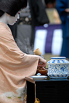 神祠,茶道,活动,京都,日本