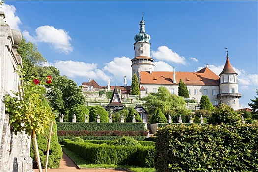 城堡,花园,捷克共和国