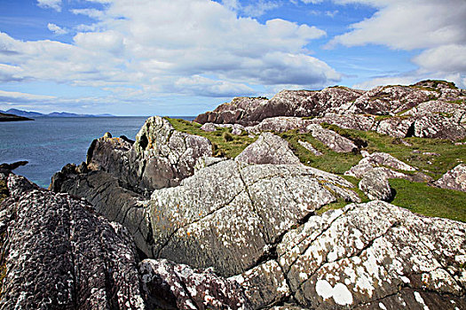 石头,海岸,湾,靠近,凯瑞郡,爱尔兰