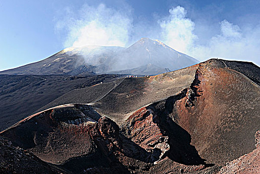 意大利,西西里,埃特纳火山,火山