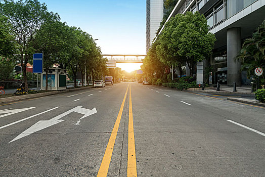 城市道路和现代城市建筑