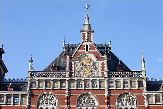 阿姆斯特丹,中央车站,屋顶,特写