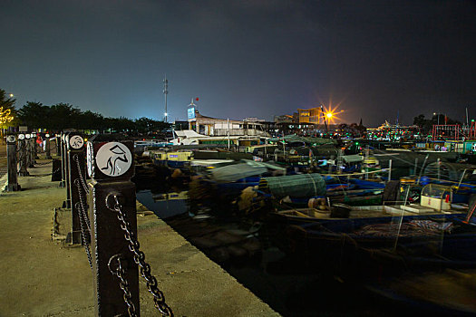 渔港夜色