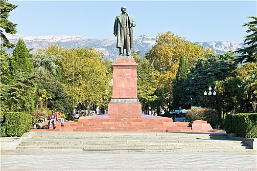 列宁,雕塑,广场,城市