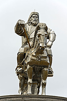 成吉思汗,骑马雕像,主题公园,雕塑,复杂,蒙古,亚洲