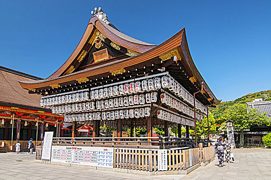 庙宇,京都,日本,神祠,袛园,神社