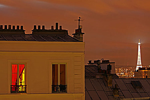 屋顶,蒙马特尔,巴黎,法国
