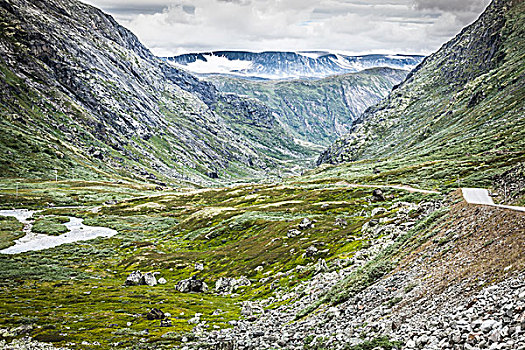 山景,尤通黑门山,国家公园,挪威