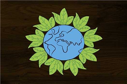 超现实,绿色,经济,星球,地球,叶子