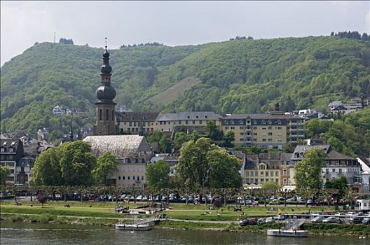 摩泽尔河,教区教堂,科赫姆,莱茵兰普法尔茨州,德国
