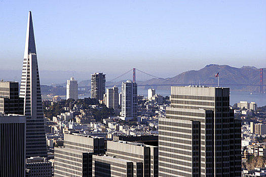 美国,加利福尼亚,旧金山,市区,金门大桥,背景