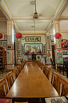 广东江门市世界文化遗产开平赤坎古镇关族图书馆室内建筑