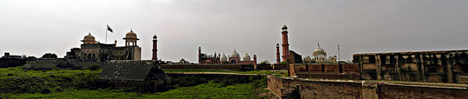 全景,巴德夏希清真寺,清真寺,拉合尔,巴基斯坦,2005年