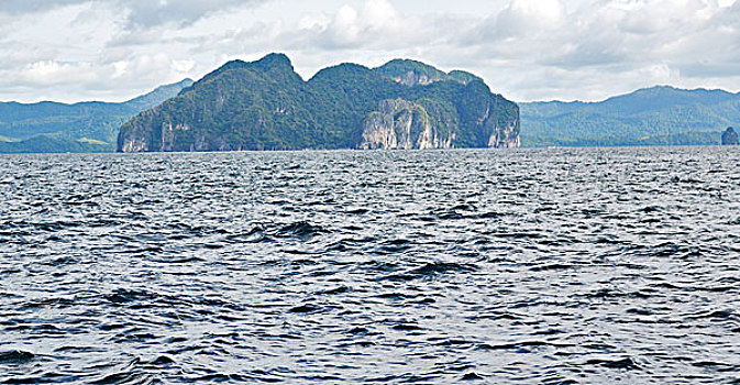 模糊,菲律宾,风景,船,太平洋,海洋,岛屿,背景