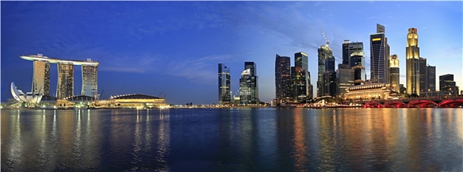 新加坡,城市,滨海休闲区,全景