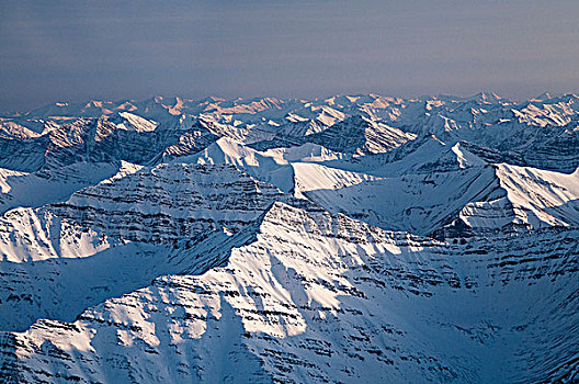 早晨,航拍,布鲁克斯山,保存,北极,阿拉斯加,冬天