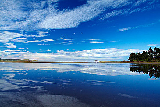反射,泻湖,奥塔哥,南岛,新西兰