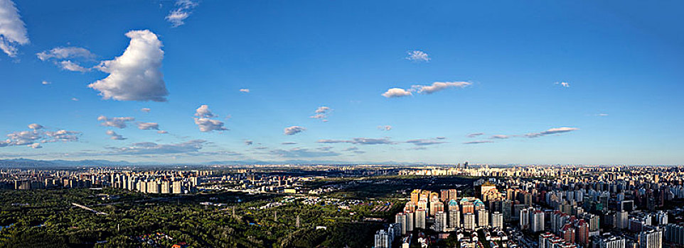 鸟瞰北京全景