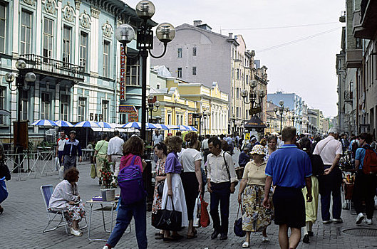 俄罗斯,莫斯科,街道,跳蚤市场