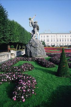 雕塑,花园,米拉贝尔,宫殿,萨尔茨堡,奥地利