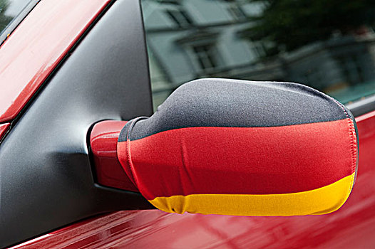 反光镜,汽车,包装,德国国旗