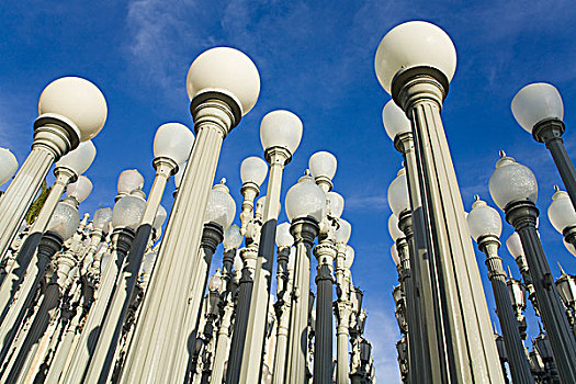 雕塑,路灯柱,博物馆,洛杉矶,加利福尼亚,美国