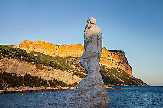 雕塑,英雄,上升,罗讷河口省,蓝色海岸,普罗旺斯,法国
