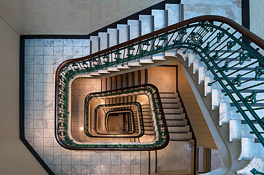 老,楼梯,写字楼,汉堡市,德国,欧洲