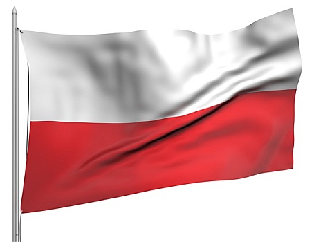 飞,旗帜,波兰,国家