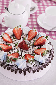 美味,草莓奶油,蛋糕