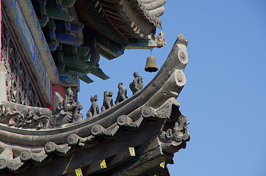 西安香积寺古建筑的屋檐