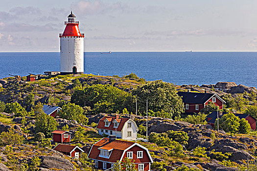 灯塔,岛屿,瑞典,欧洲