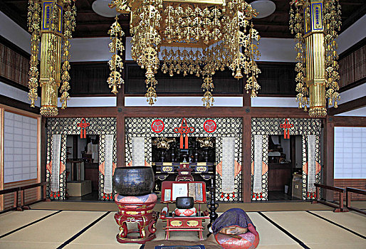 日本,庙宇,室内,冈山