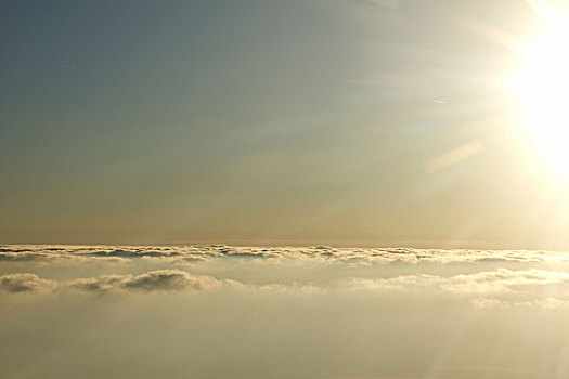 太阳,云,飞机
