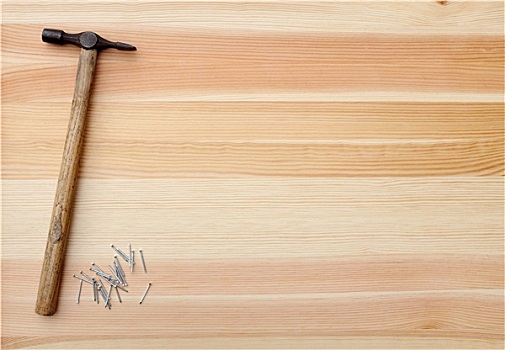 锤子,金属,木纹,背景