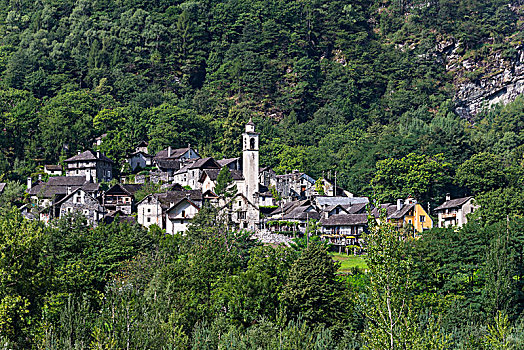 小村庄,市区,提契诺河,瑞士