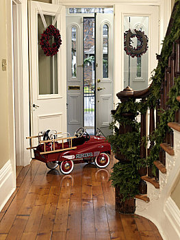 家,入口,装饰,圣诞节