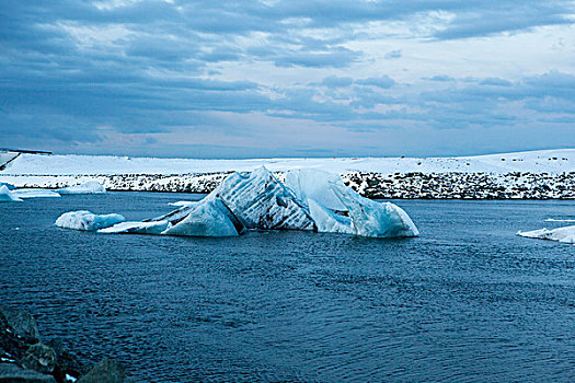 冰块,冰河,泻湖,杰古沙龙湖,冰岛