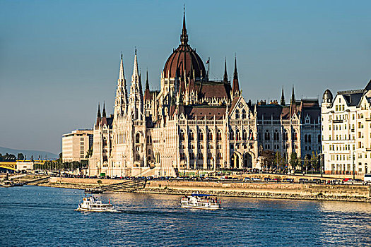 匈牙利,国会大厦,堤岸,多瑙河,布达佩斯,欧洲