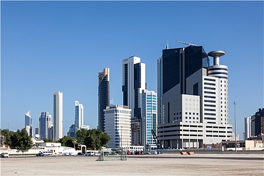 高层建筑,市区,科威特城,中东