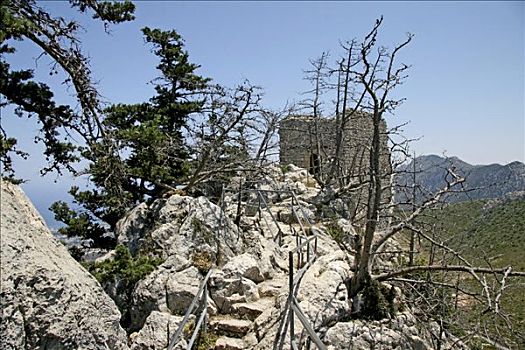 约会,11世纪,瞭望塔,山峦,塞浦路斯北部,欧洲