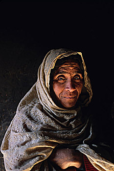 女人,面包,烘制,糕点店,喀布尔,阿富汗