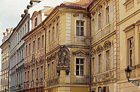 仰视,建筑,布拉格,捷克共和国